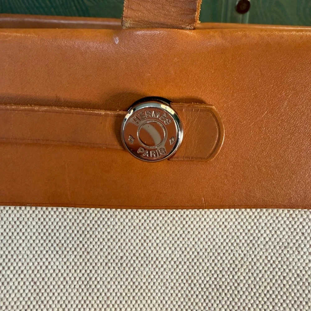 HERMES Cabas Toile H Tote Bag, Square F (2002) - Picture 4 of 16